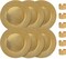 Round Elegant Serve ware Charger Plates with Matching Napkin Rings, Wedding, Dinner party, Event - Choose from our Variety of Styles and Quantities (6, Hammered Gold)